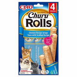 Ciao Churu Rolls Chicken & Tuna Krämiga godsaker för katter 4 x 10g