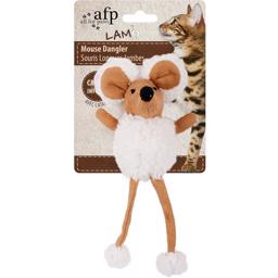 Allt för Paws Cat Toy Mouse Dangler Vit Minimus