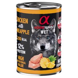 Alpha Spirit Wet Chicken & Pineapple Blötfoder för hundar 400g