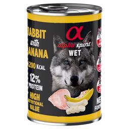 Alpha Spirit Wet Rabbit & Banana Våtfoder för hundar 400g