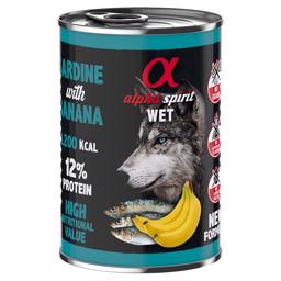 Alpha Spirit Wet Sardine & Banana Våtfoder för hundar 400g