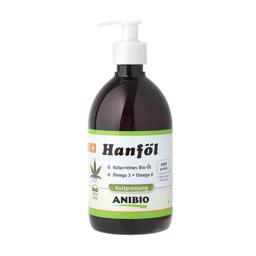 Anibio hampaolja kallpressad för hundar 500ml med pump