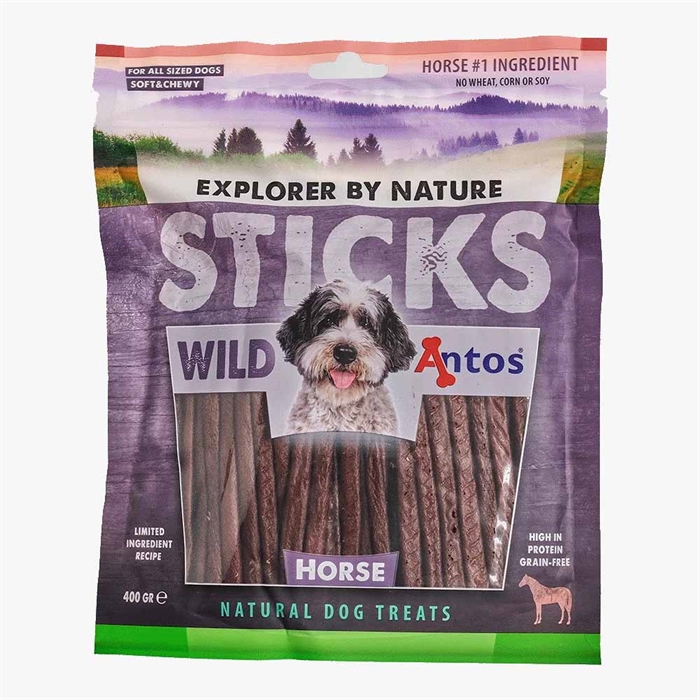 Antos Wild Sticks Mjuka Tuggpinnar med Häst 400g