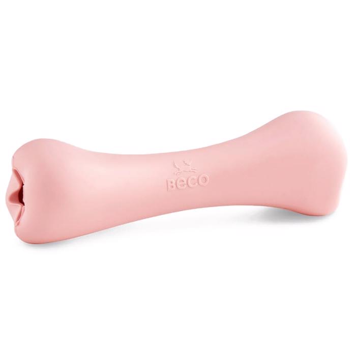 Beco Natural Rubber Treat Bone Activity Bone med doft av vanilj ROSA