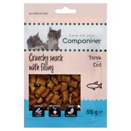 Companion Cat Crunchy Snack Med Fyllning Torsk 55g