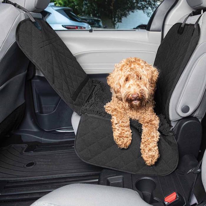 DGS Dirty Dog Car Seat Cover 3-in-1 Cover & Hammock SINGLE BLACK