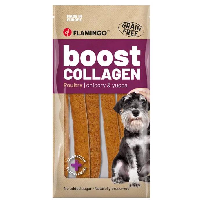 Flamingo Boost Collagen Poutry Korv För Hundar 600g