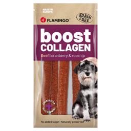 Flamingo Boost Collagen Nötköttskorvar För Hundar 600g