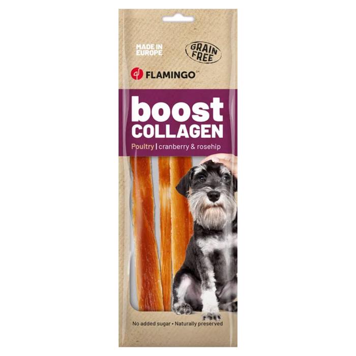 Flamingo Boost Collagen Biff Korv För Hundar 60g