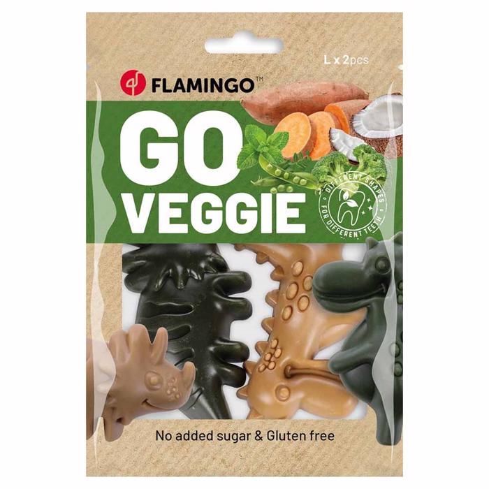 Flamingo GO Veggie Chew Snack For Dogs Large 2 st