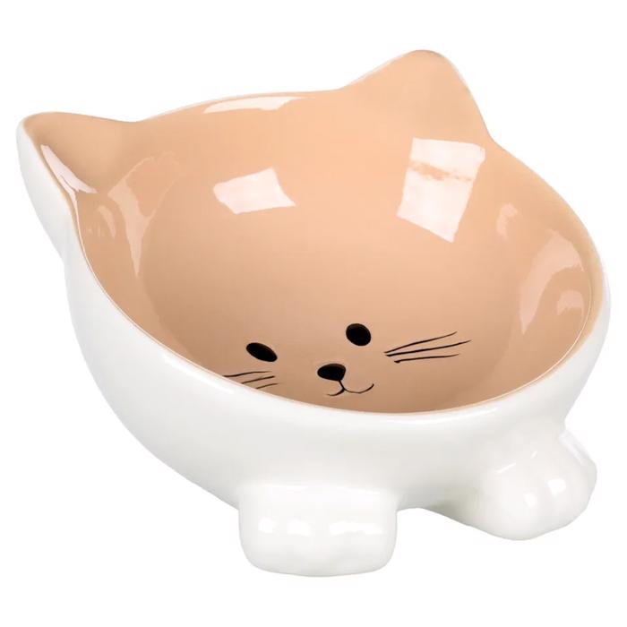 Flamingo Cat Bowl Design Puzi i Taupe