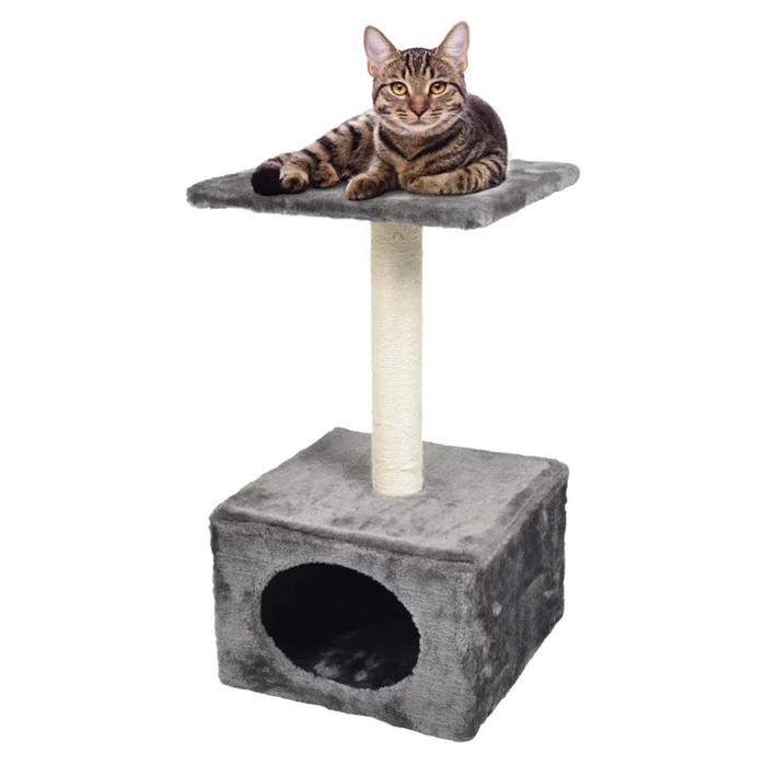 Flamingo Cat Scratching Post med Square Hollow GRÅ