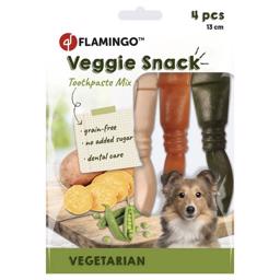 Flamingo Veggie Snack Vegetarisk tandkräm Mix 4 st