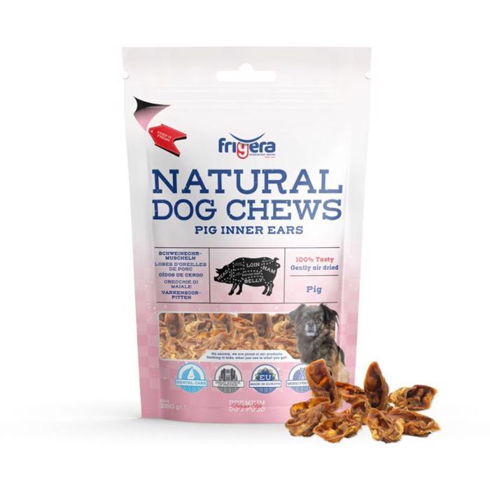 Frigera Natural Dog Chews Naturligt torkade inre grisöron 250g