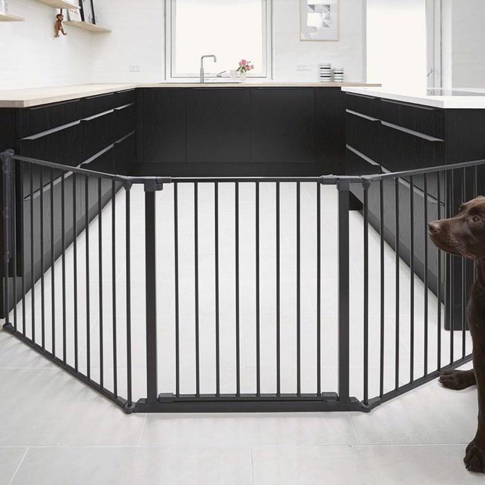 Pet Flex Dog Gate Normal Höjd Stor 71 cm Svart