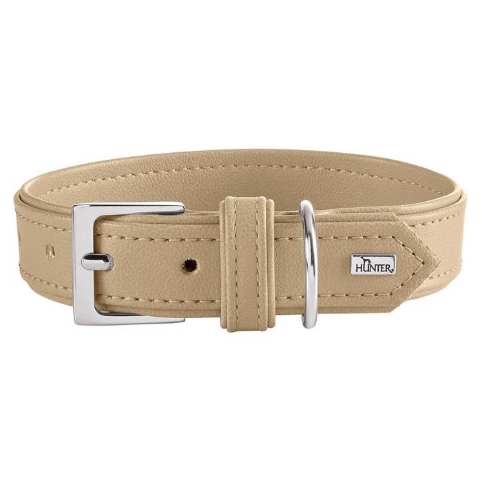 Hunter Amalfi hundhalsband i konstläder Beige