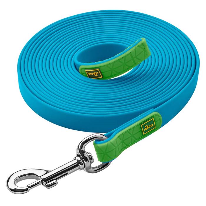 Hunter Convenience gummiband för hundar 5 meter 1,5 mm turkos