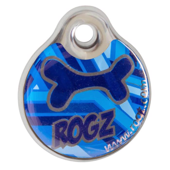 Rogz ID-taggar Dog Tag For Collar Design Small Navy Zen