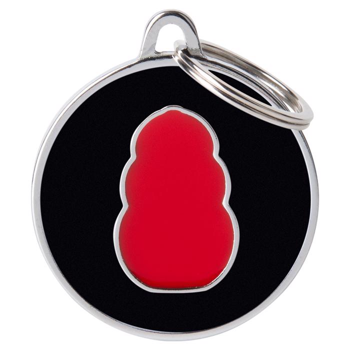 My Family KONG Dog Tag Black With Red Kong Cone