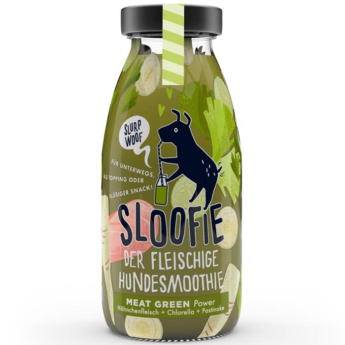 Sloofie Hunde Smoothie Meat Green Power 250ml - DATUM PRODUKTER