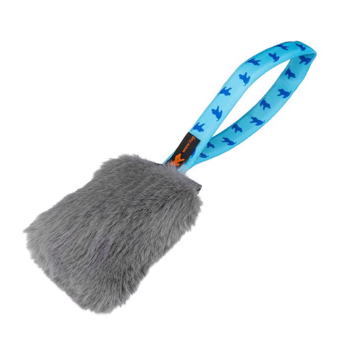 Tug-e-nuff Faux Fur Pocket Squeaker Dummy med fuskpäls & Piv Blue