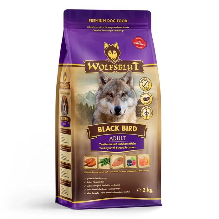 Wolfsblut hundfoder för vuxna hundar Black Bird Adult med Kalkon 2 Kg