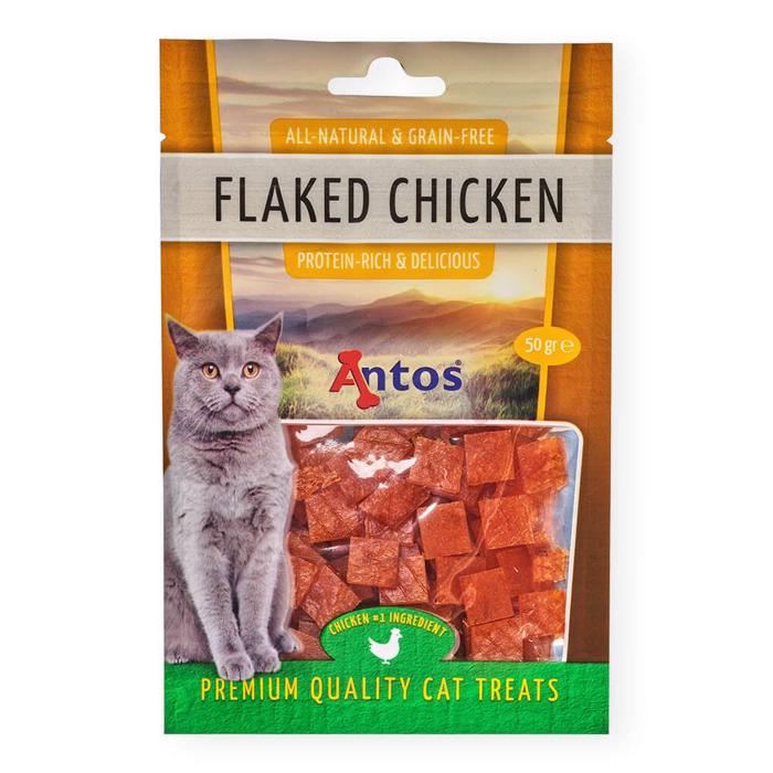 Antos Flaked Chicken Premium All Natural Cat Treats 50g