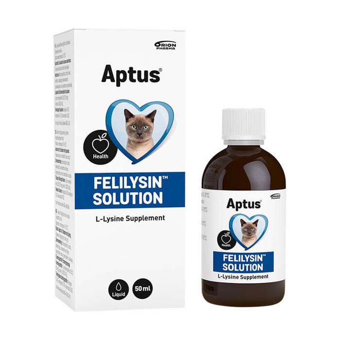 Aptus Felilysin Liquid Innehåller L-lysin Vital Amino Acid For Cats 50ml