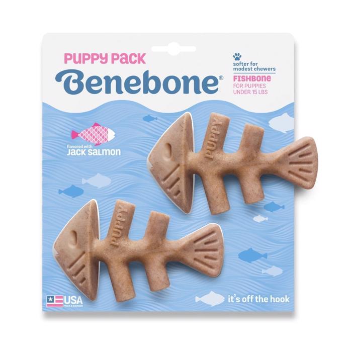 Benebone Fishbone Nylon Chew Bone VALP 2-Pack Jack Lax