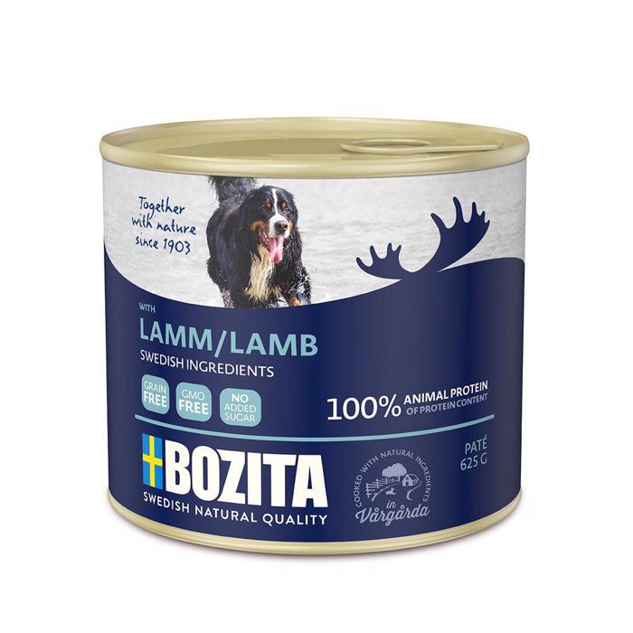  Bozita Paté Hundfoder 100% animaliskt protein i första hand lamm 625g