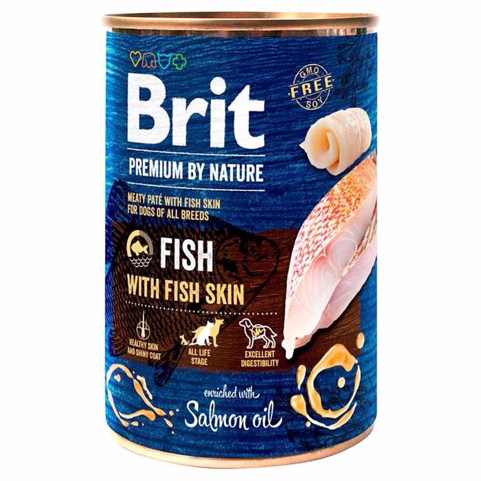 Brit Premium By Nature Wet Dog Food Fish & Fish Skin 400gr