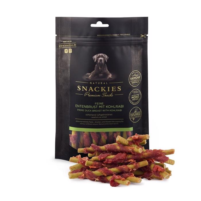 Snackies Premium Hundgodis Ankbröst med glasskål 170g