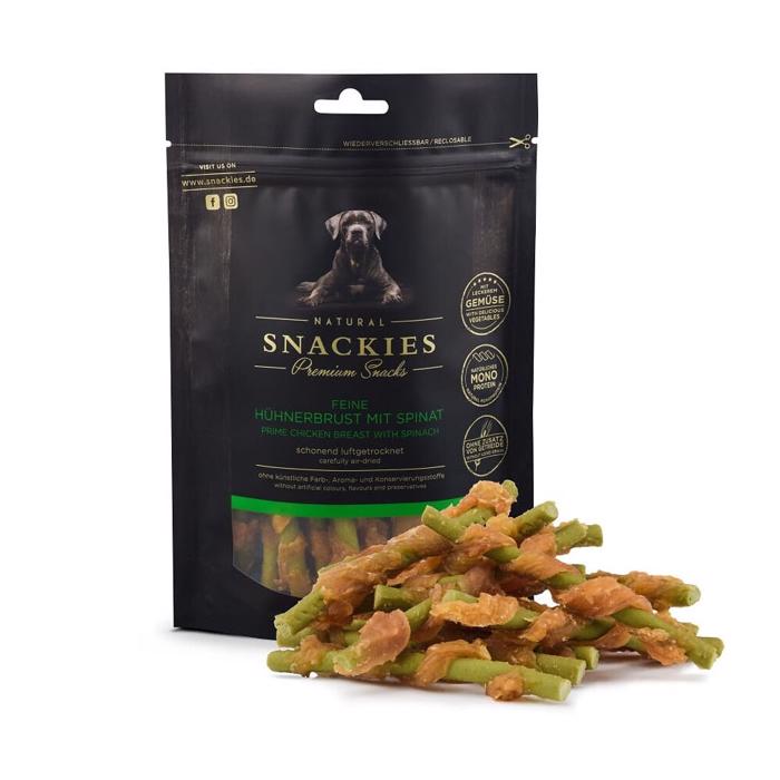 Snackies Premium Dog Treats Kycklingbröst med Spenat 170g