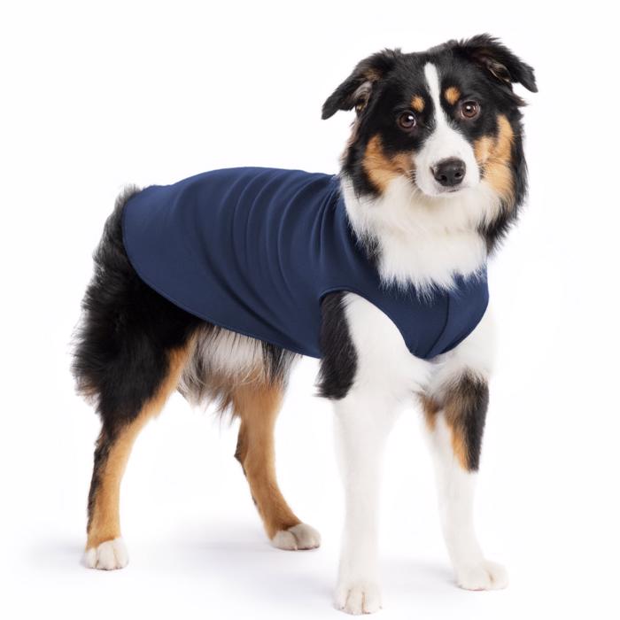 GoldPaw Dog Fleece Stretch Pullover Marinblå