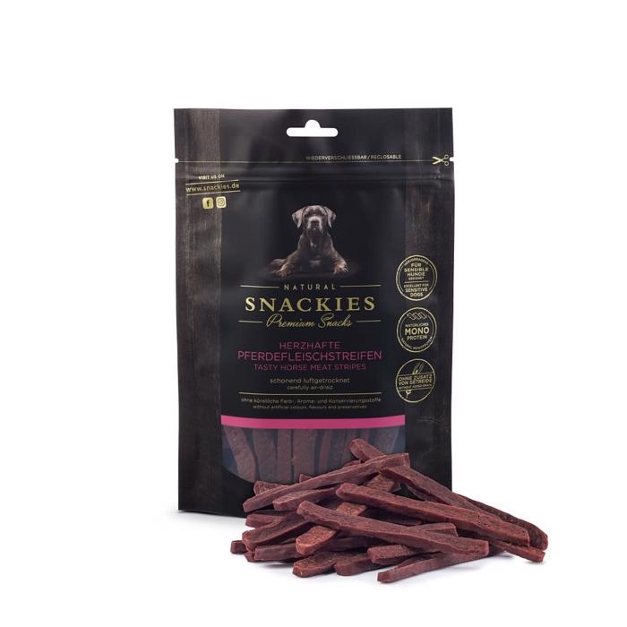 Snackies Premium Dog Treats Köttremsor med häst 170g