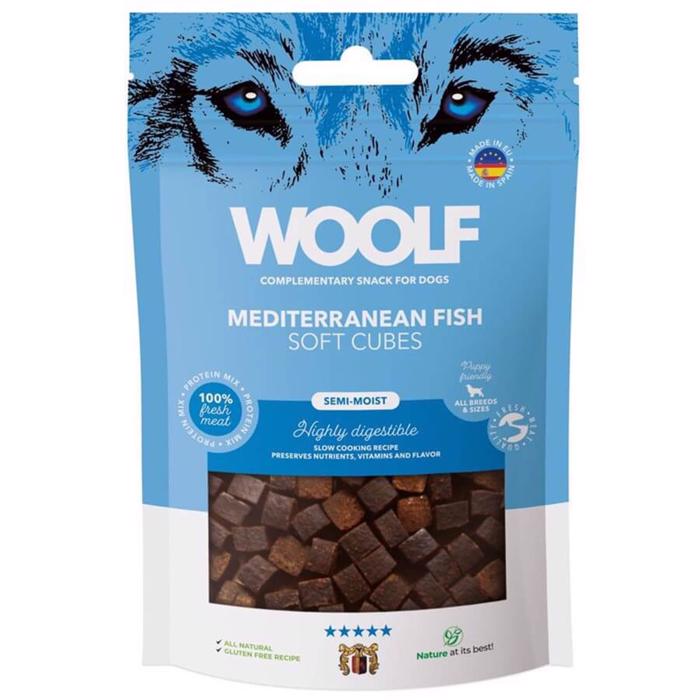 Woolf mjuka kuber med medelhavsfisk 100g