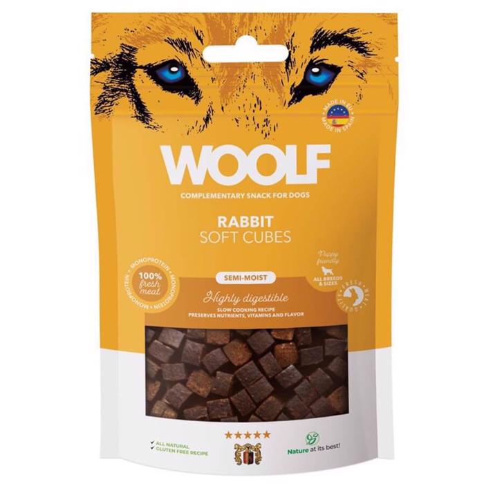 Woolf mjuka kuber med kanin 100g