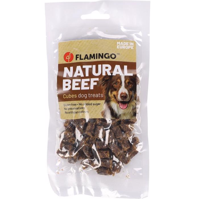 Flamingo Nature Snack 100% rent kött i små kuber Nötkött 80g