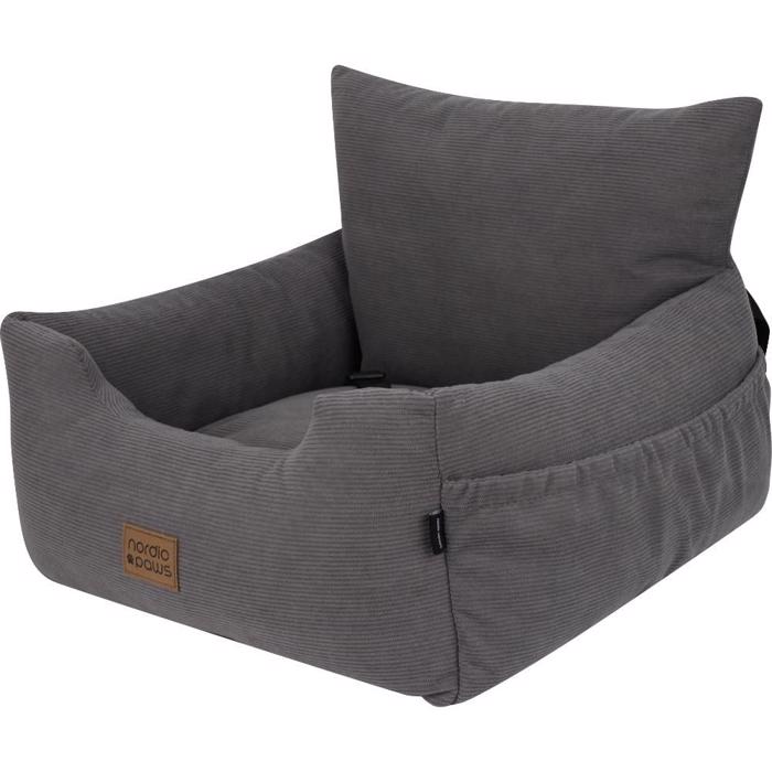 Nordic Paws Cozy DeLuxe Designer Car Seat & Bed Velvet Grey