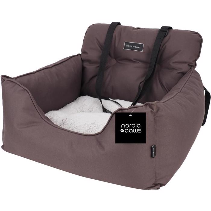 Nordic Paws Cozy DeLuxe Designer Car Seat & Bed Taupe