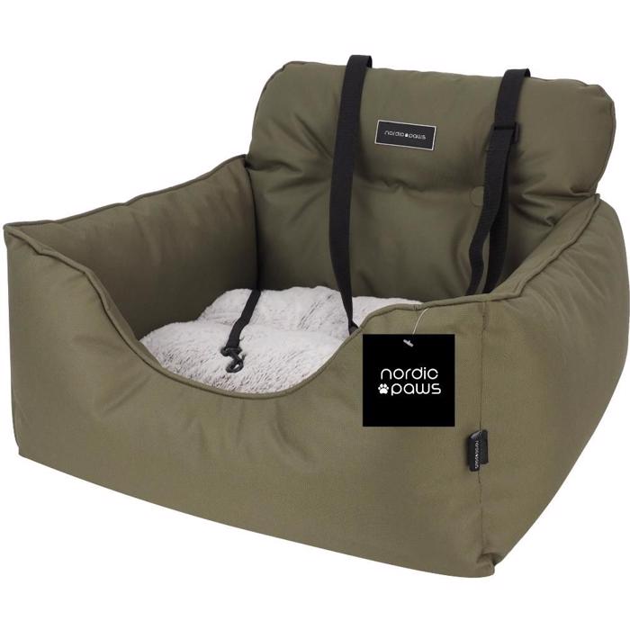 Nordic Paws Cozy DeLuxe Designer Car Seat & Bed Army