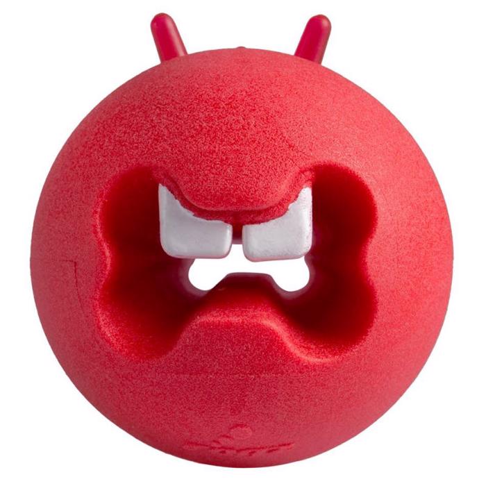 Rogz Dog Toys Yotz Fred Treat Ball Red