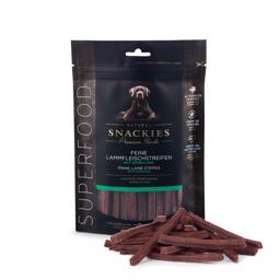 Snackies Premium Dog behandlar lufttorkade lammränder med Spirulina 170g