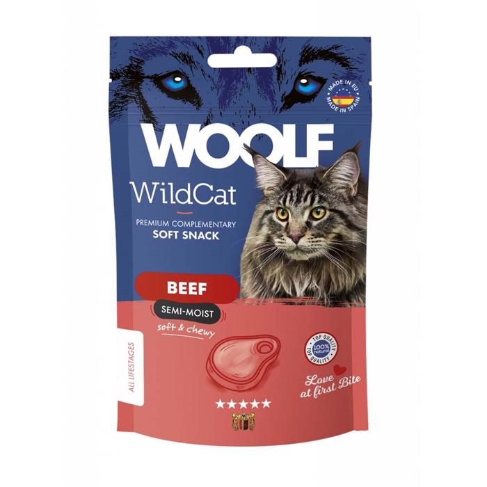 Woolf Wildcat Semi Moist Cat godsaker med nötkött 50g